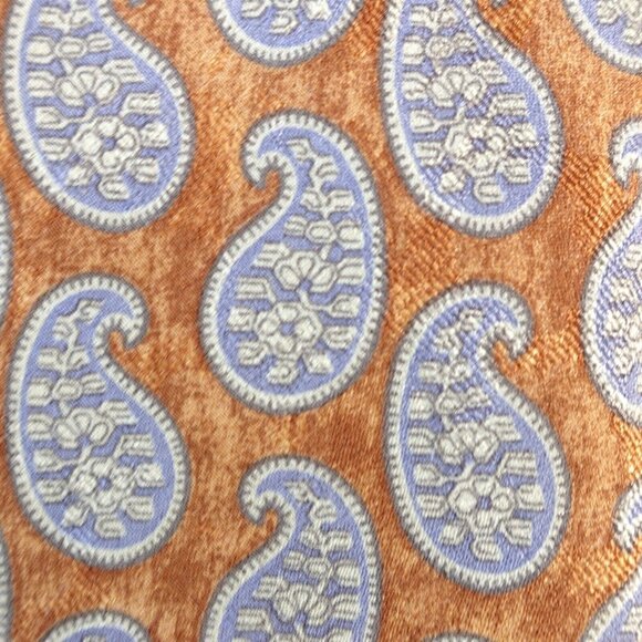 Giorgio Armani Neck Tie Mens Brown Paisley Silk Italian Teardrop Rusty ITALY - Picture 4 of 11